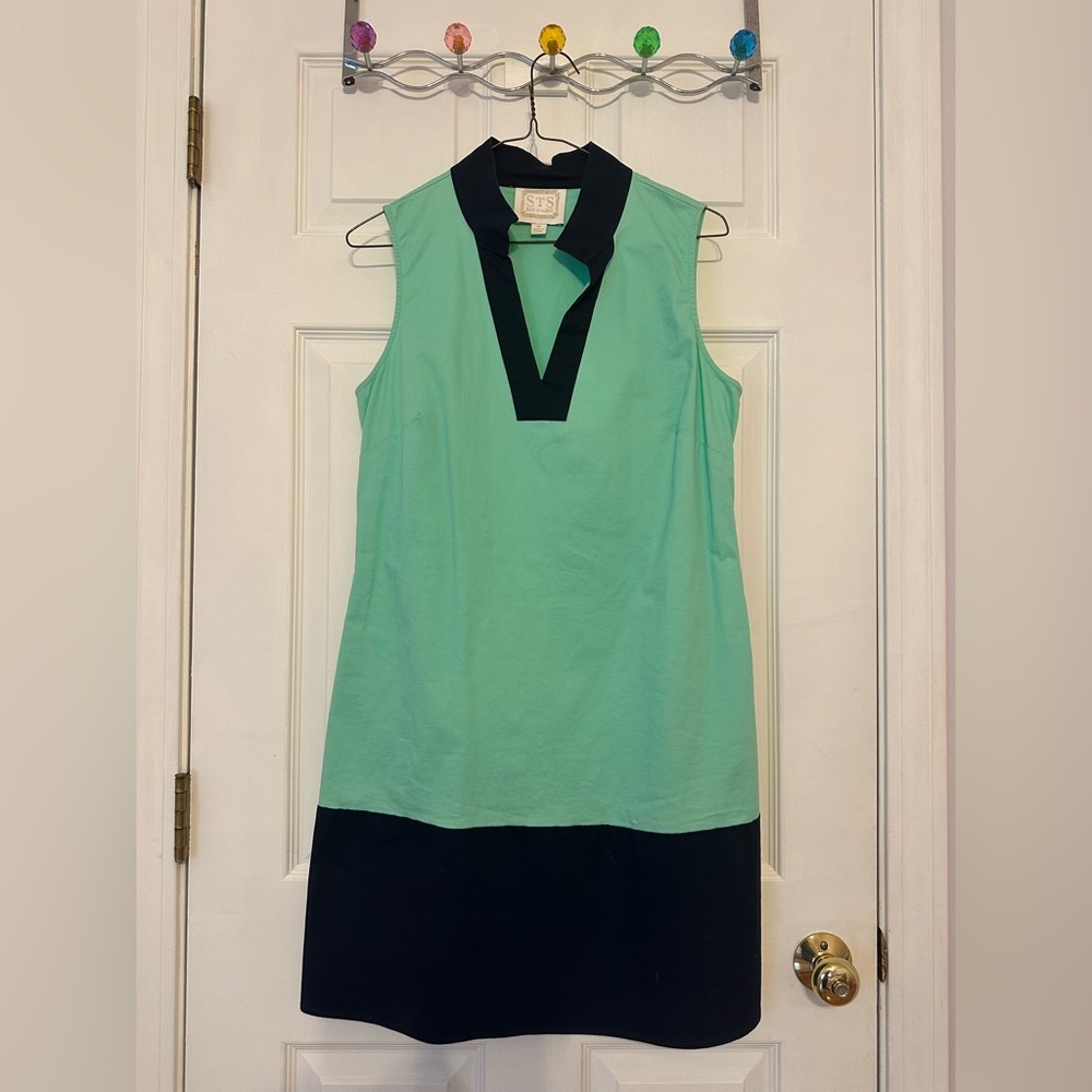 Sail to Sable Mint and Navy Dress